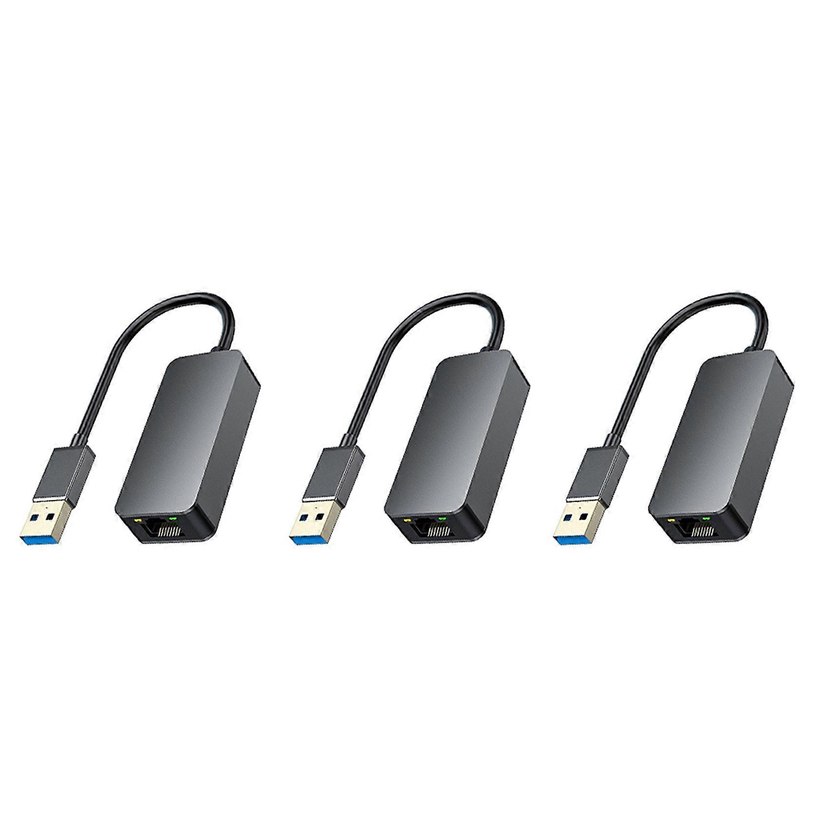Adaptateur Ethernet Usb-c 3 Ports 2500 Mbps Vers Rj45 2,5g Pour Pc Et Ordinateur Portable