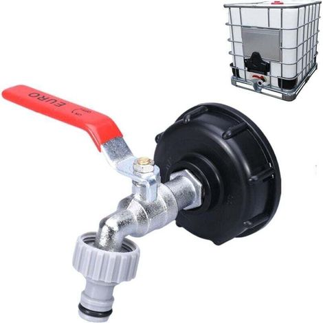 1000l Wassertank-wasserhahn Mit Bewässerungsschlauchadapter Ibc-anschluss S60x6 Für Garten-regensammler-kzq