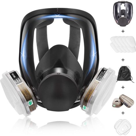 15-in-1-atemschutzmaske Mit Doppeltem Partikel- Und Dampffilter – Ergonomisches Design Für Maler- Und Mechanische Arbeiten