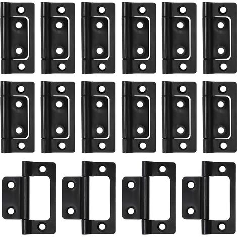 16er-pack Falttürscharniere, Kleine Flache Scharniere, 360° Drehbar, Für Holztüren, Fenster, Schränke, 77 X 35 Mm, Schwarz