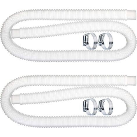 2 Stück 32 Mm Schwimmbad-ersatzschlauch, Pc-schwimmbadschlauch, Schwimmbad-filtrationspumpen-ersatzschlauch (1,5 M) Für Intex 300 330 530 1000 Gph