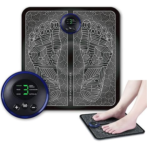 2 Stück Fußmassagegerät, Ems-fußmassagegerät, Faltbares Und Tragbares Elektrisches Plantarmassagegerät, Für Durchblutung Und Muskelschmerzlinderung, 6 Modi Und 9 Intensitäten