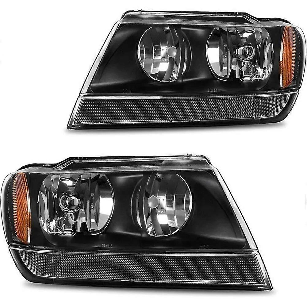 Paire De Phares De Pare-chocs Avant (assemblage Partiel) Compatibles Avec Les Phares Avant De Jeep Grand Cherokee 1999-2004