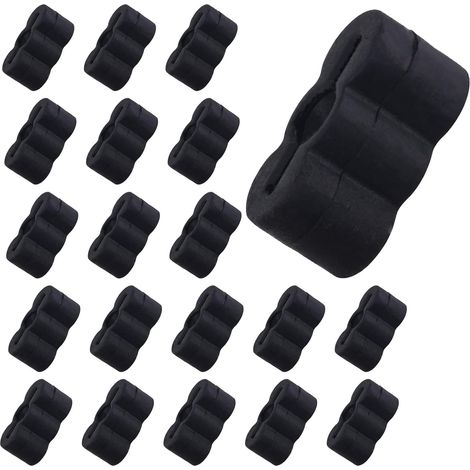 20 Stück Schubladen-gleitstopper, Universelle Gummistopper, Ersatzteile Für Kommoden-schrank-schubladenführungen (schwarz)