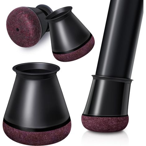 24 Stück Stuhlbeinschutz, Schwarz Für Stuhlbeinspitzen, Silikon-bodenschutz, Filzpolster Für Stühle, Reduziert Geräusche, Verhindert Kratzer (kleines Schwarz)