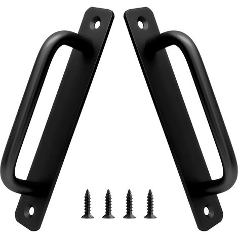 2er-pack Schiebetürgriffe Aus Aluminiumlegierung, 128 Mm Mittelloch, Für Küche, Kleiderschrank, Badezimmer, Schrank, Länge 15 Cm (schwarz)