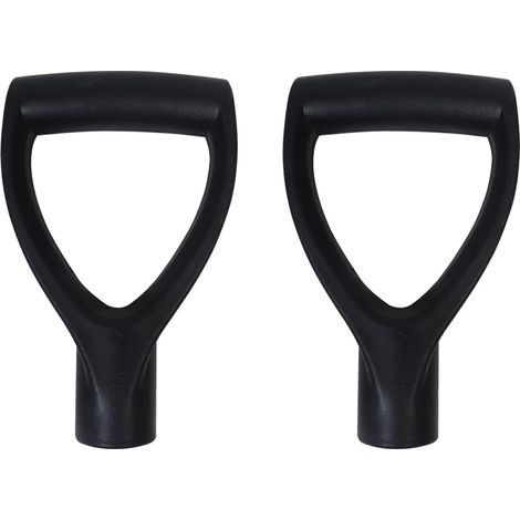 2er-pack Schaufelstiel Mit D-griff, Kunststoff-ersatzstiel, 32 Mm Innendurchmesser, Zum Graben Und Harken