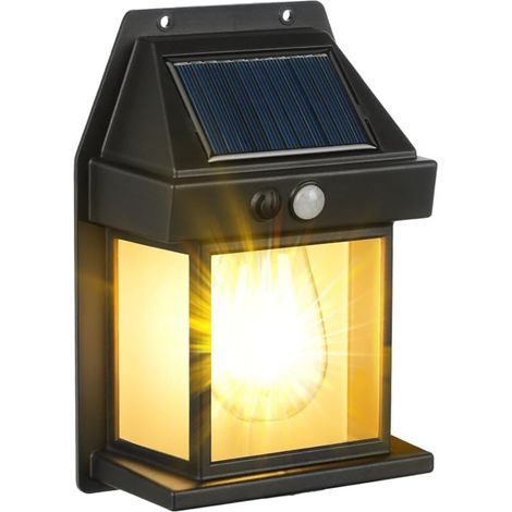 2er-pack Solar-wandleuchten Für Den Außenbereich, Garten, Solar-sicherheitsleuchten Für Den Außenbereich Mit Pir-bewegungssensor, Solar-vintage-wandlaternen Mit Ip65 Wasserdicht, Für Wand, Terrasse, H