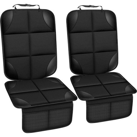2er-set Autositzschutz – Rutschfester Und Wasserdichter Autositzschutz Mit Zwei Aufbewahrungstaschen, Isofix-kompatibel, Geeignet Für Suv-limousinen Und Andere Modelle (schwarz)