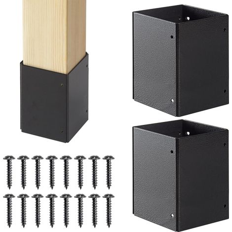 2er-pack Verstellbare Pfostenschutzvorrichtungen Aus Edelstahl 304 (bereich 8,4–15,2 Cm), Schützt Briefkästen, Terrassen Und Zäune Vor Regen Und Sonnenschäden