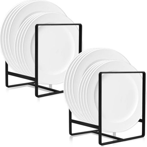 2er-set Tellerständer, Tellerständer, Schranktellerhalter, Wasserdicht Und Rostfrei, Keine Installation Erforderlich, Ideal Zum Aufbewahren Von Tellern Und Besteck.