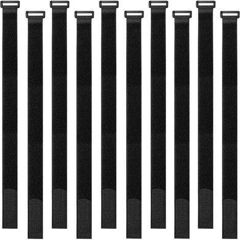 30 Schwarze Kabelbinder 40 Cm, Wiederverwendbare Kabelbinder, Kabelbinder, Klettbinder Für Kabelmanagement