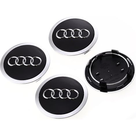 4 Stück Auto-nabenabdeckungen Für Audi 69 Mm Nabenabdeckung Aluminium + Abs Abs-mittelradabdeckung Autozubehör