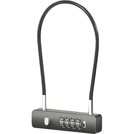 4-stelliges Kabelschloss, 60 Cm Langes Kabelschloss Mit Code, Hohe Sicherheit, Langes Gepäckschloss, U-draht-fahrradschlösser