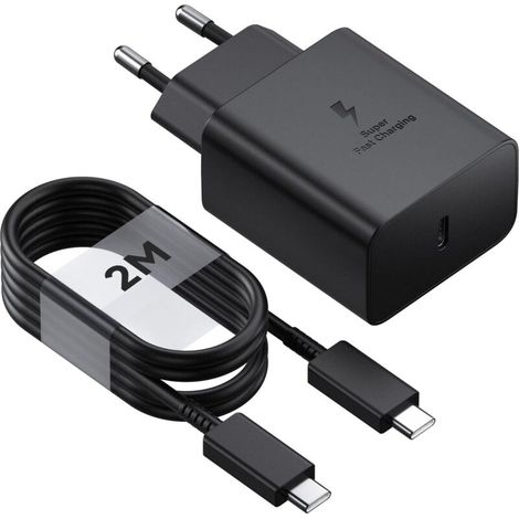 45 W Samsung Schnellladegerät, Usb-typ-c-anschluss, Samsung Ultra-schnellladekabel, Kompatibel Mit (2 M)