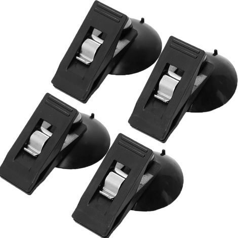 4er-pack Saugnäpfe Mit Saugnäpfen, Mit Auto-ticket-clip, Wasserdicht Und Wiederverwendbar, Für Auto, Badezimmer, Küche, Büro (schwarz)