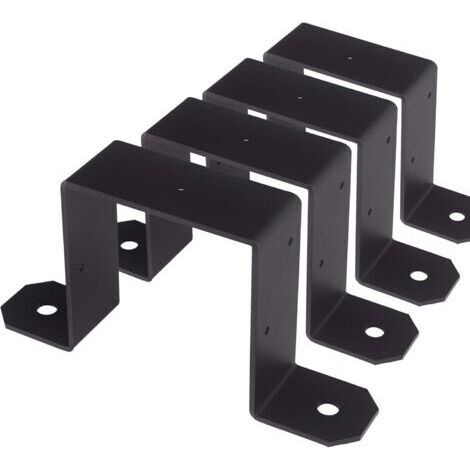 4er-pack U-förmige Zaunplatten-montageklammern – Beton-sicherheitsklammern – Zaunplatten-sicherheitsanker – Passend Für Beton- Oder Holzpfosten