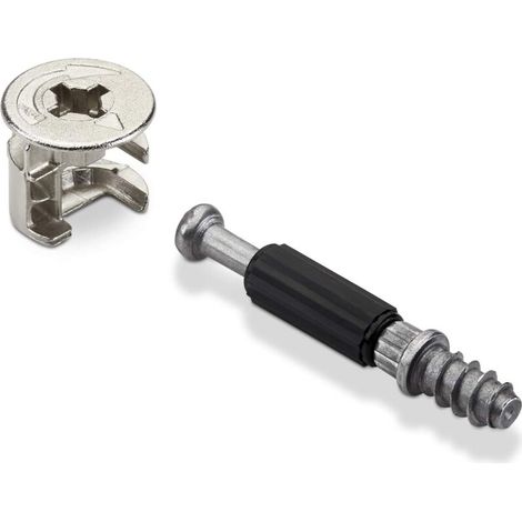 50 Stück Möbelverbinder Möbelverbindungsstück Exzenterrad Rastex 15 (ø 15 Mm) Und Twisterdübel Du 232 T (m6 X 11 Mm) Exzenterverbindungsbeschlag