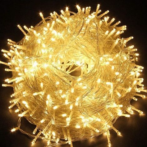 50 M Lange Lichterkette Für Den Außenbereich, 500 Leds, Warmweißes Licht, 8 Innenbeleuchtungsmodi, Wasserdichte Lichtdekoration Für Weihnachten, Hochzeit, Geburtstag, Terrasse, Pergola, Schlafzimmer