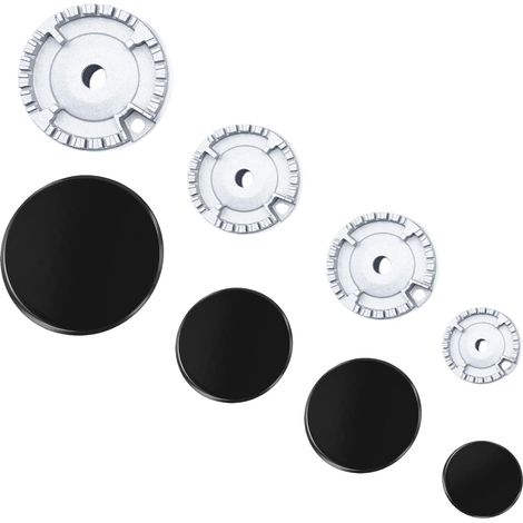 8er-pack Gasbrennerkappen Für 4-flammen-gasherd, Herdabdeckungen Für Gasherd, Flammenkappe Für Die Meisten Gasbrenner, 55 Mm, 75 Mm, 100