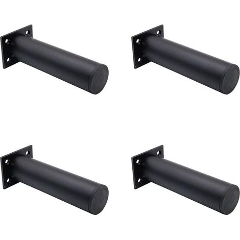 Aiducho 4 Verstellbare Mattschwarze Möbelbeine, Aluminiumlegierung 38 X 150 Mm, Stützbeine Für Tv-schrank, Couchtisch, Stützbein Für Möbel, Sofa