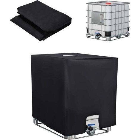 Abdeckung Für 1000l Ibc-tank, Wassertankabdeckung, Anti-uv-anti-staub-regenwasser-sammelkappe, Schutzhülle Für Ibc-tankbehälter, 116 X 100 X 120 Cm, Schwarz