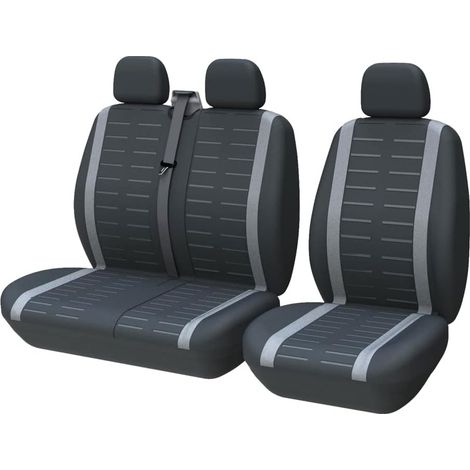 Aimoonsa – Universeller Autositzbezug Aus Polyester – Kompatibel Mit 1 + 2 Sitzen – Zugang Zu Gurt Und Armlehne – Waschbar Und Schmutzabweisend