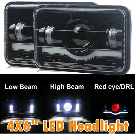 2pcs Phare, Carrée-aluminium-shell-shell-aluminium-shell-lampe Für Auto-phare 45w 5in Led