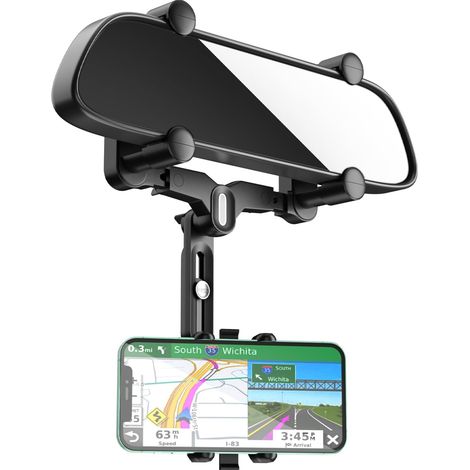 Auto-rückspiegel-handyhalterung, 360° Drehbare Horizontale Und Vertikale Ansicht, Verstellbare Handyhalterung, Freisprech-handyhalterung Für Das Auto