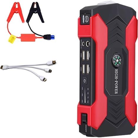 Auto-starthilfe, 20000 Mah, Tragbares Ladegerät, 200 A, 600 A, 12 V, Powerbank, Notbatterie (größe: Led-anzeige)