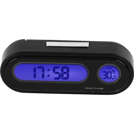 Auto-thermometer-voltmeter-uhr, 2-in-1-auto-fahrzeug-innenraum, Mini-elektronikuhr, Led-digitaluhr, Thermometer-voltmeter