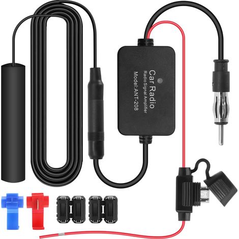 Autoradio-antennenverstärker, 12 V Dab-autoantenne Kompatibel Mit Dab/fm/am-radio, Dab/fm-autoradio-antenne Für Nachgerüstete Autoradios, Autoradio-antenne Für Fahrzeug, Camping, Suv