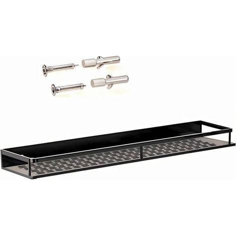 Badezimmerregal Aus Edelstahl, 1 Stück, Schwarz, 50 Cm, Trimec
