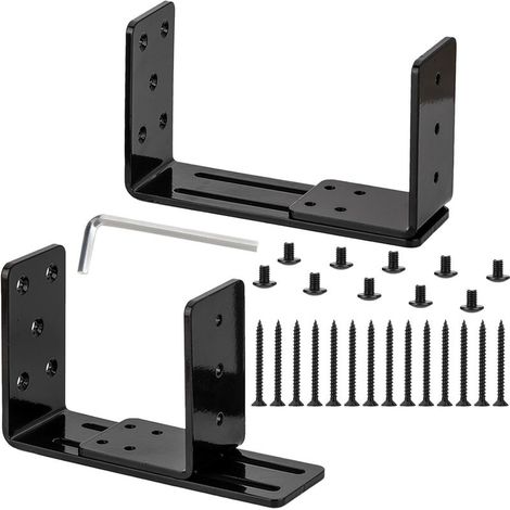 Barrikade-halterungen, 2er-set, Verstellbare U-halterung, Türsicherheitsriegelhalterung, Geeignet Für Verstärkte Türriegel, Innen- Und Außenschwingtüren, Gitter