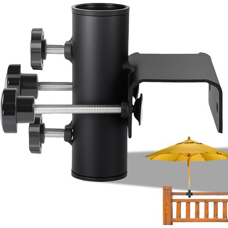 Balkon-sonnenschirmhalter, Quadratische Balkon-sonnenschirm-befestigungsklemme, Für Sonnenschirm, Balkon, Terrasse, Für Klemmbereich 63–20 Mm, Sonnenschirm-durchmesser 23–38 Mm