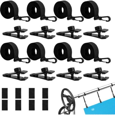 Befestigungsgurte Für Poolabdeckung – 8-teiliges Set Für Solarabdeckung, Rolle Und Terrasse