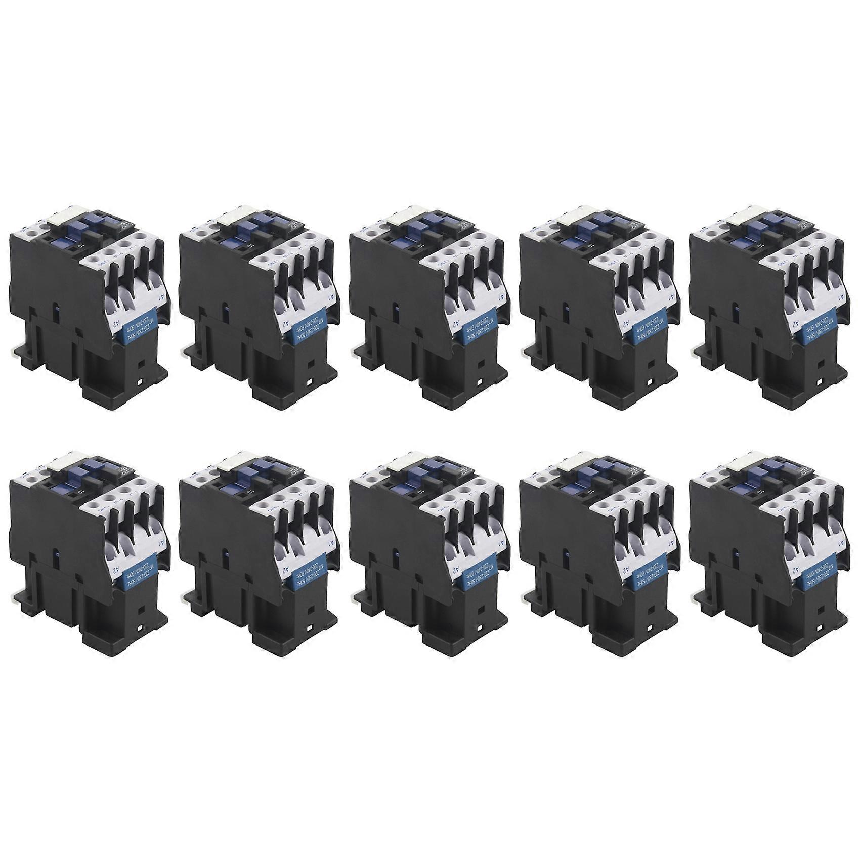 Contacteur De Puissance Ca 10x 1no Ca 220 V 50/60 Hz, Relais De Démarrage Moteur À Bobine 32 A Triphasé