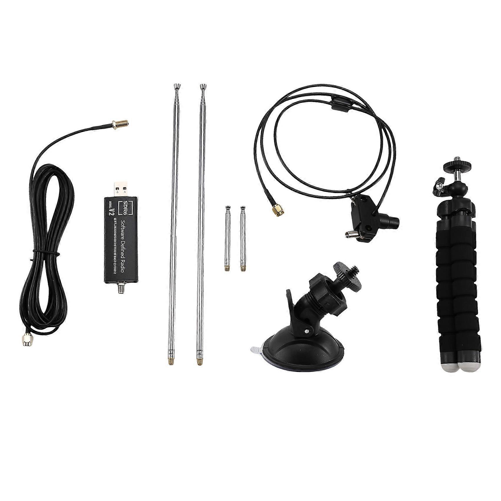 Récepteur Radio Sdr Rtl-sdr6 V2 Rtl2832u Fc0013 22-1100 Mhz Avec Kit Radio Et Double Antenne
