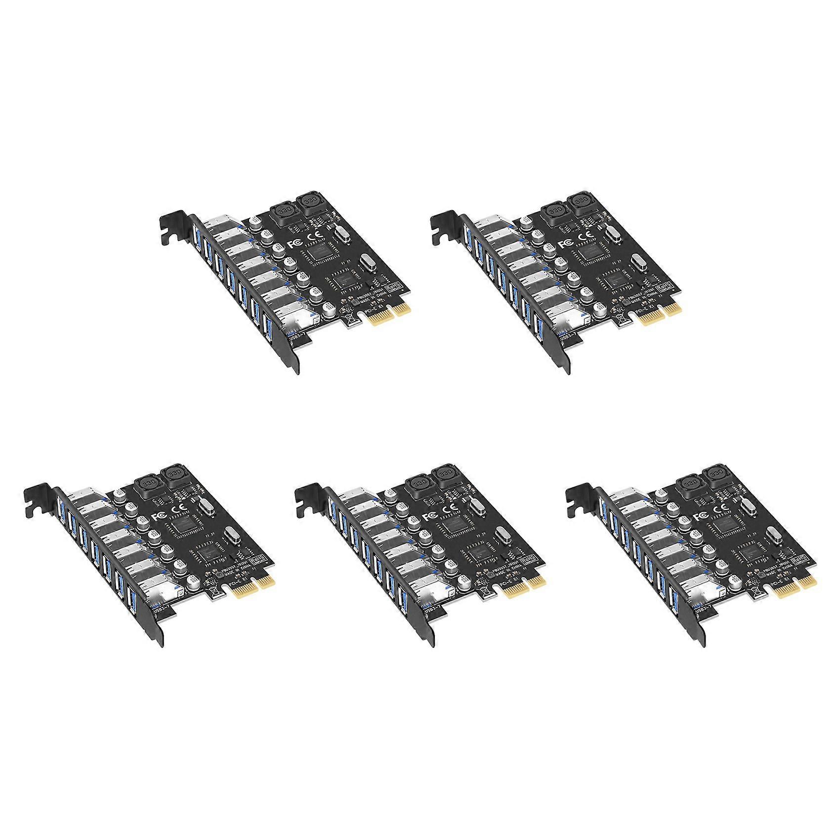 Carte D'Extension Pci-e 5 Ports Usb 3.0, Adaptateur Hub 7 Ports, Contrôleur Externe, Extension Pci-e, Carte Pci Express