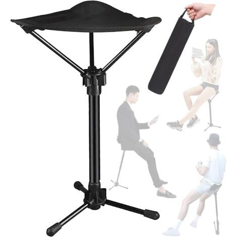 Csparkv – Verstellbarer Teleskop-klapphocker 60–79 Cm – Tragfähigkeit 150 Kg – Oxford-stoff Und Aluminium – Tragetasche Im Lieferumfang Enthalten