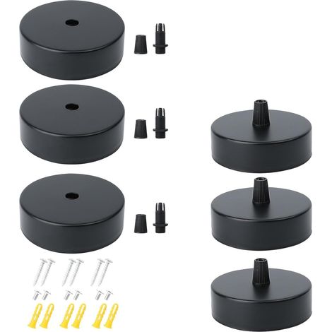 Deckenbaldachin Aus Metall, 4 Stück, Schwarzer Deckenbaldachin, Deckenbaldachin Aus Metall, Drahtabdeckung Für Deckenleuchter, Hängelampenhalter, E27-hängelampen-zubehör
