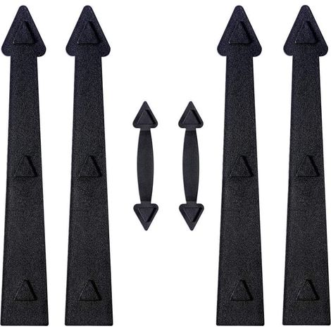 Dekoratives Hardware-set Für Magnetische Garagentore, Dekorative Scharniere Und Griffe, Schwarz
