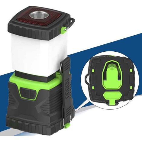Die Led-campinglaterne, Leistungsstarke Campinglampe 1000 Lm, Einstellbare Helligkeit, Wasserdichte Campingbeleuchtung, Für Camping, Biwak, Angeln, Wandern, Höhle Usw. (lademodell).