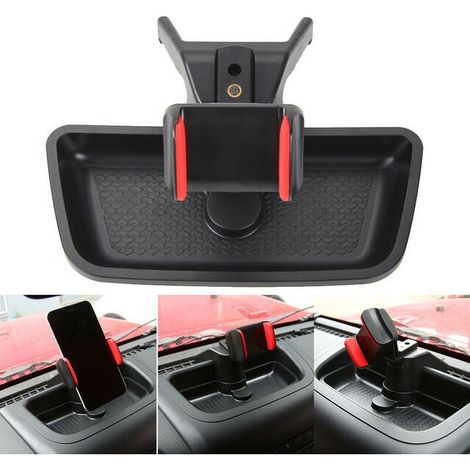Drehbarer Handyhalter Für Jeep Wrangler Jk 2012–2017 – Sichere Halterung – Verstellbarer Betrachtungswinkel – Schwarzes Abs-material