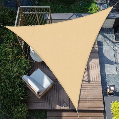 Dreieckiges Sonnensegel 3x3x3m Wasserdichtes Anti-ultraviolett-schattentuch, Geeignet Für Innenhofgarten, Terrasse, Außenbereich, Balkon, Strand - 3
