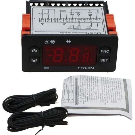 Etc-974 Digitaler Temperaturregler, Mikrocomputer-thermostate, Kältealarm-thermostat, 220-v-sensor