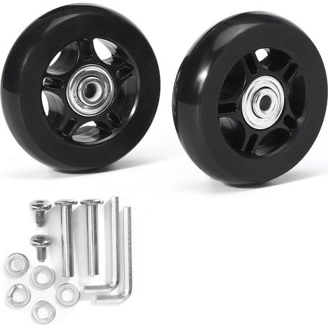 Ein Paar Universal-kofferrollen, Langlebiges Gummi, Geräuschlos, Multidirektional, Für Koffer, Gepäck, Ersatz-reparaturräder, 70 Mm X 19 Mm, 2 Stück