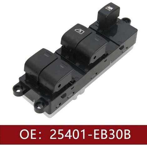 Elektrischer Fensterheberschalter Für Nissan Qashqai J10 Navara D40 Pathfinder, Elektrischer Hauptfensterschalter Für Vordertür, 2005–2016, 25401-eb30b