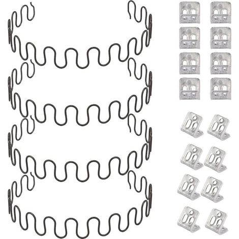 Ersatz-sofafedern, 4 Stück, 50,8 Cm, Mit 16 S-clips, 4,0 Drahtdurchmesser, Sofafeder-reparaturset Für Möbel, Innendekoration, Sitz