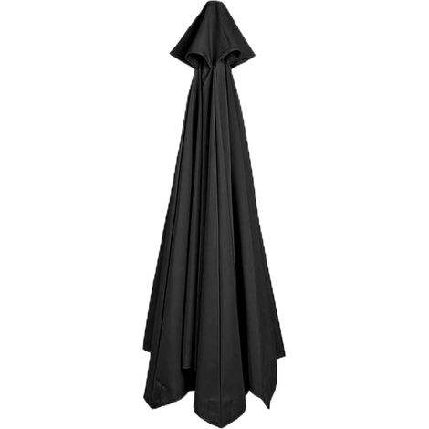 Ersatztuch Für Garten-sonnenschirm Im Freien, 3x3 Wasserdichtes Polyester, 8 Arme, Ersatzschirm, Schwarz